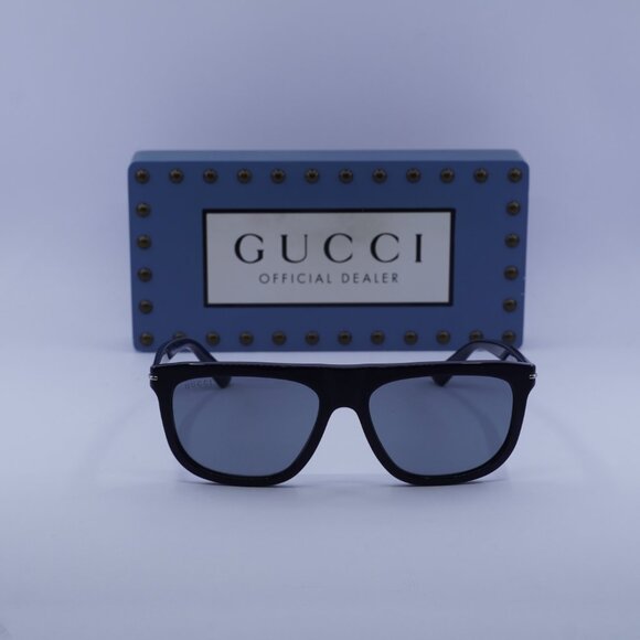 Gucci GG1726S 003 Square Sunglasses - Shiny Blue/Grey - Picture 3 of 11